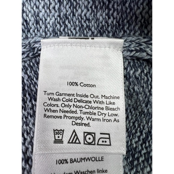 Eddie Bauer Sweater Mens Large Blue Marled Cotton Crewneck Pullover - Picture 5 of 9
